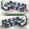 L Shape Sofa Cover - Checkerplaid Blue