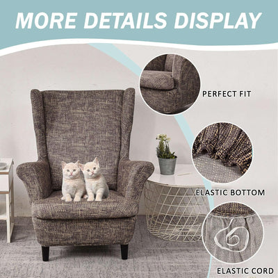 SnugFit Wingback Chair Slipcover - Woody Brown