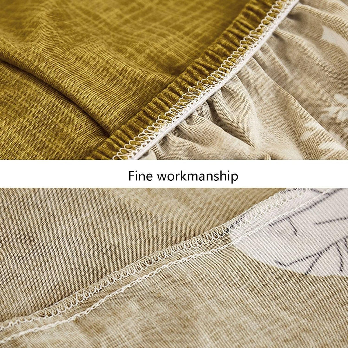 Trendize Exclusive Stretchable Sofa Cover - Mustard Leaf