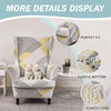 SnugFit Wingback Chair Slipcover - Geometric Ivory