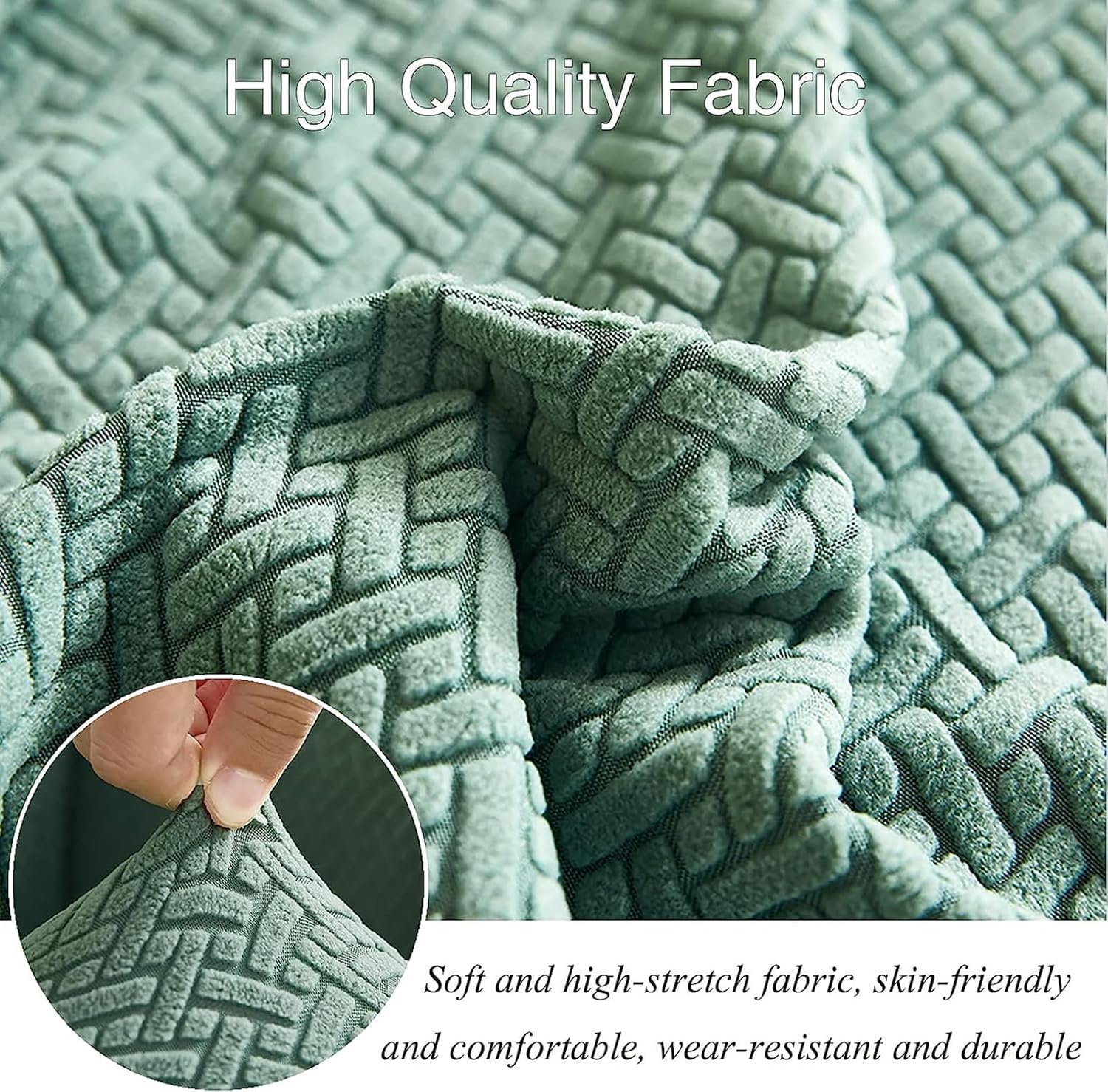 2026 Polar Fleece Sofa Cover : Pastel Green