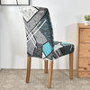 Stretchable Chair Covers, Blue Grey Prism