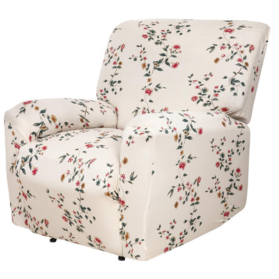 Premium Printed Recliner Sofa Cover : Modish Beige