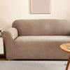 2024 L Shape Polar Fleece Sofa Cover : Khaki