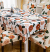 Premium Dining Table & Chair Cover Combo - White Brown Flower