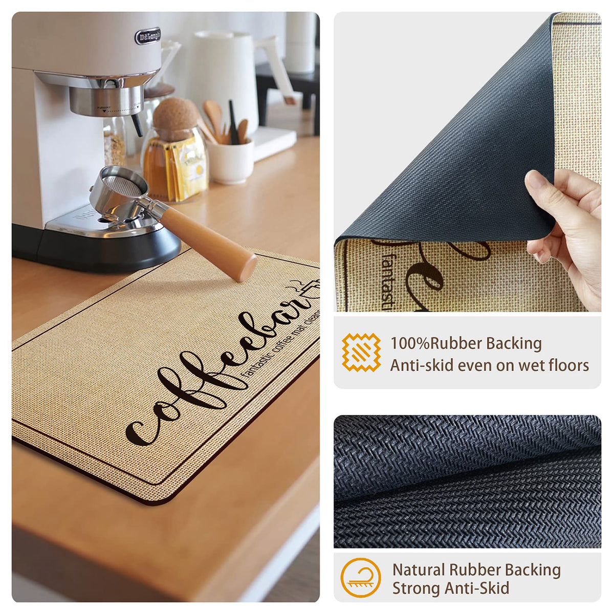 Printed Dish Drying Mat - Absorbent Drying Pad