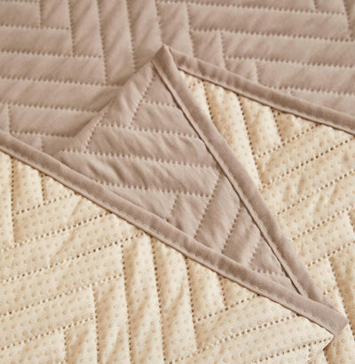 NON SLIP QUILTED SOFA PROTECTOR MAT - PLAIN BEIGE