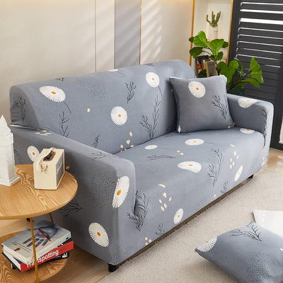 Trendize Exclusive Stretchable Sofa Cover - Grey Daisy