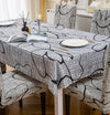 Premium Dining Table & Chair Cover Combo - Grey Bloom