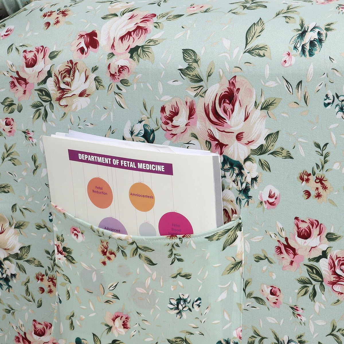 Premium Printed Recliner Sofa Cover : Fall Green