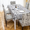Premium Dining Table & Chair Cover Combo - Grey Bloom