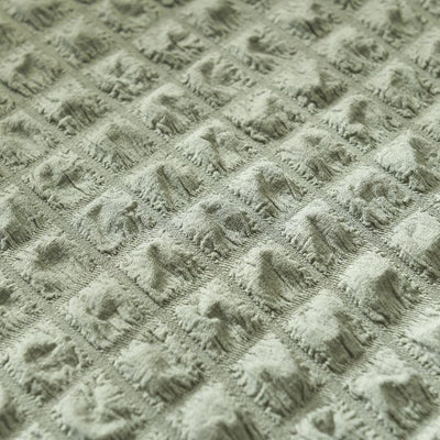 2025 L Shape Turkish Bubble Frill Sofa Covers : Sage Green