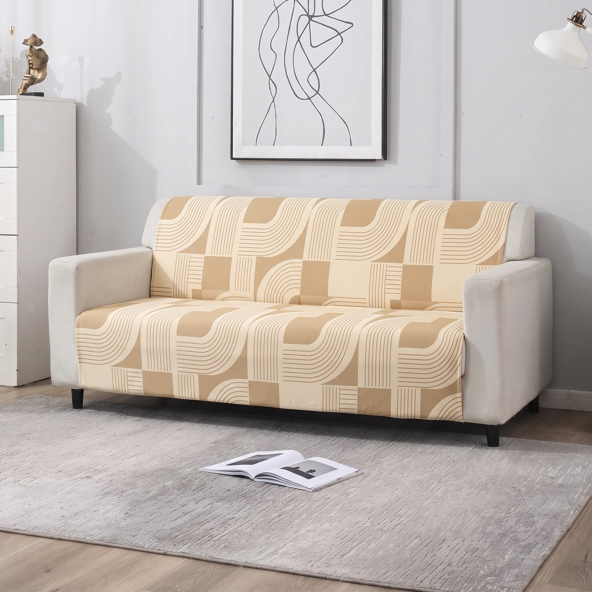 Luxury Anti-Skid Armless Sofa Mats - Desert Waves