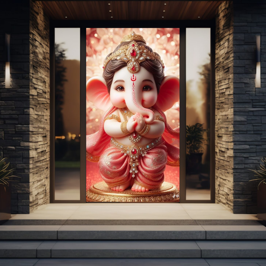 God Bal Ganesha Door Cover