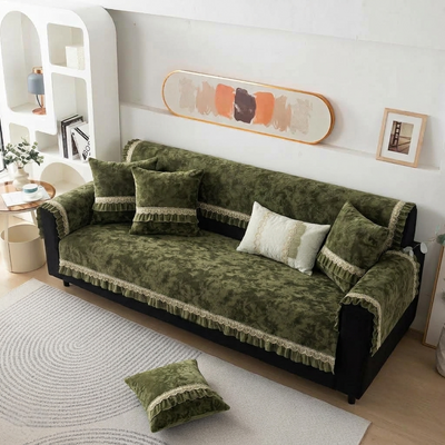 Floral Anti Skid Lace Sofa Mat