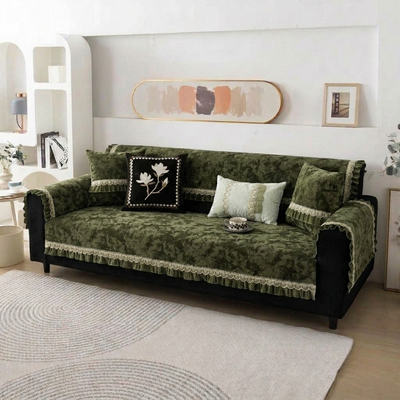 Floral Anti Skid Lace Sofa Mat