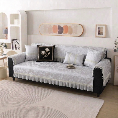 Floral Anti Skid Lace Sofa Mat
