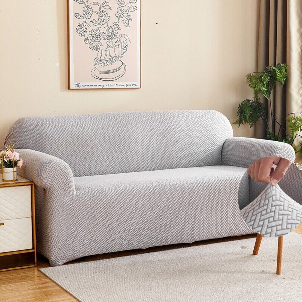 2026 Polar Fleece Sofa Cover : Grey