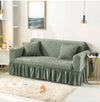 2025 Turkish Bubble Frill Sofa Covers : Sage Green