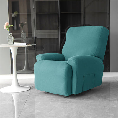 Premium Jacquard Recliner Sofa Cover : Teal