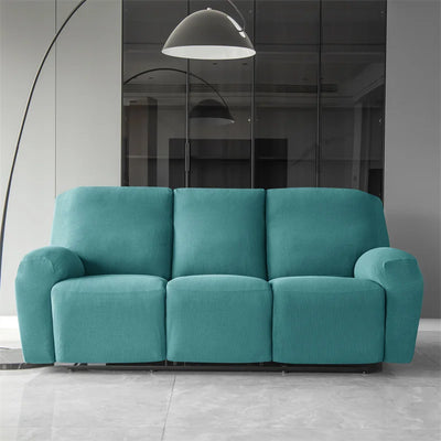 Premium Jacquard Recliner Sofa Cover : Teal