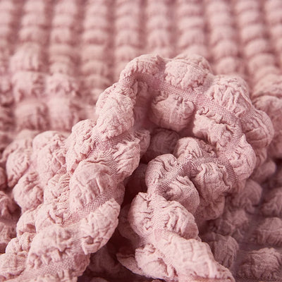 2025 Turkish Bubble Frill Sofa Covers : Blush Pink