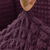 2025 L Shape Turkish Bubble Frill Sofa Covers : Wine