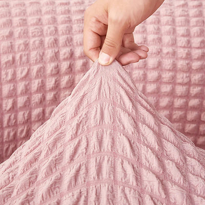 2025 Turkish Bubble Frill Sofa Covers : Blush Pink