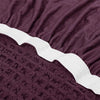 2025 L Shape Turkish Bubble Frill Sofa Covers : Wine