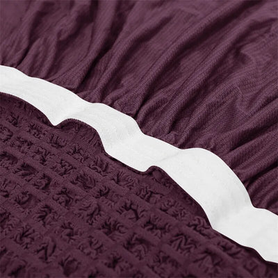 2025 Turkish Bubble Frill Sofa Covers : Wine