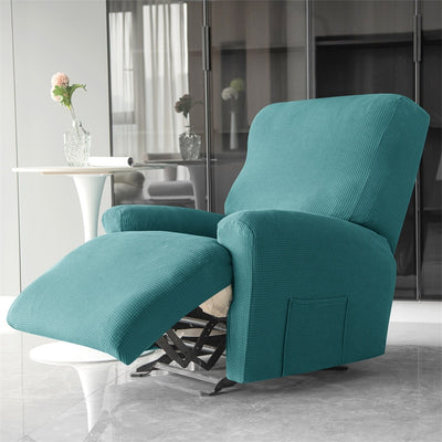 Premium Jacquard Recliner Sofa Cover : Teal