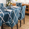 Premium Dining Table & Chair Cover Combo - Cross Blue