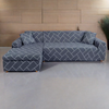 L Shape Sofa Cover - Hexa Grey