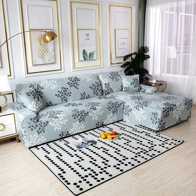 L Shape Sofa Cover - Petal Grey