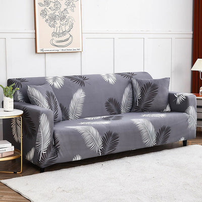 Trendize Exclusive Stretchable Sofa Cover - Charcoal Fern