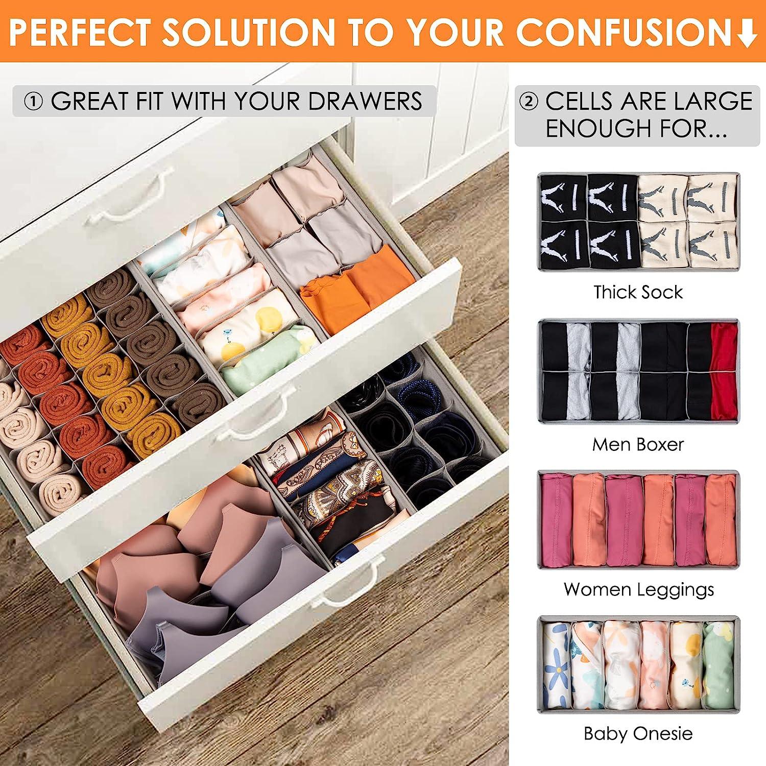 Foldable Closet Drawer Organizers (Set of 4) - Trendize