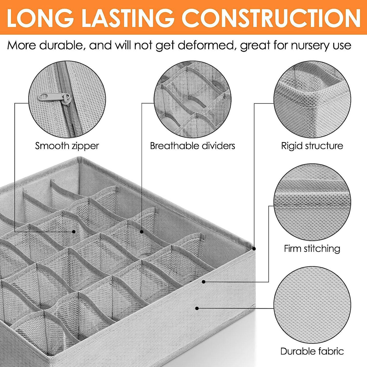 Foldable Closet Drawer Organizers (Set of 4) - Trendize