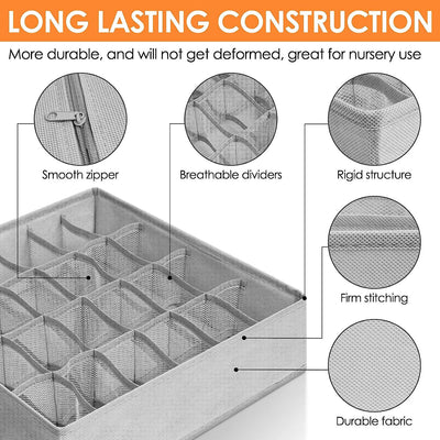 Foldable Closet Drawer Organizers (Set of 4) - Trendize
