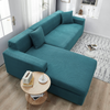 2024 L Shape Polar Fleece Sofa Cover : Teal