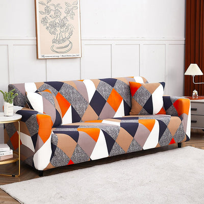Trendize Exclusive Stretchable Sofa Cover - Prism Orange