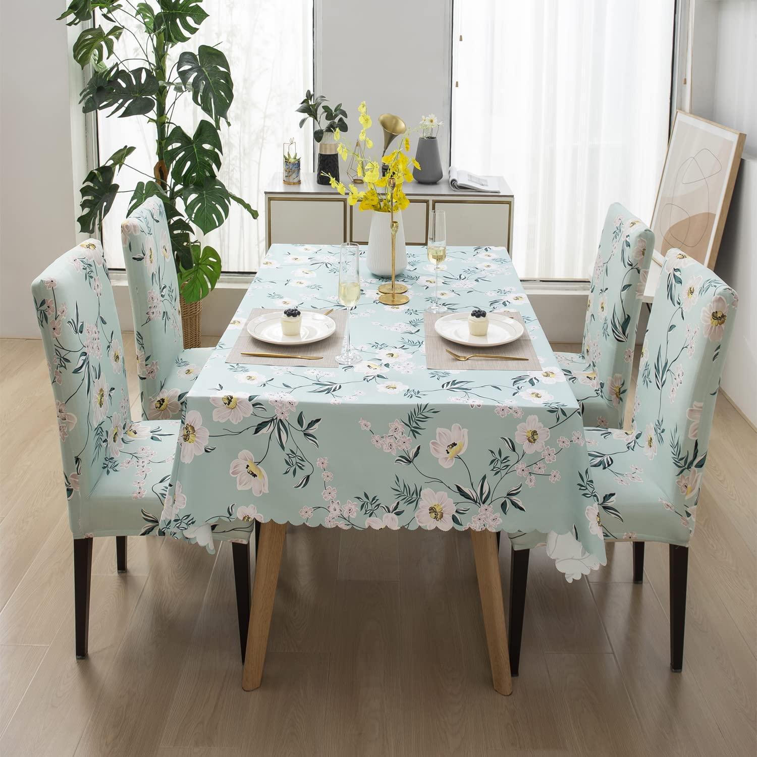 Premium Dining Table & Chair Cover Combo - Autumn Green - Trendize