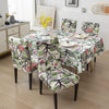Premium Dining Table & Chair Cover Combo - Branch White - Trendize