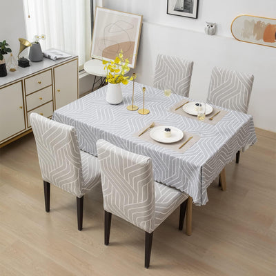 Premium Dining Table & Chair Cover Combo - Complex Grey - Trendize