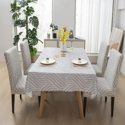 Premium Dining Table & Chair Cover Combo - Complex Grey - Trendize