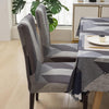 Premium Dining Table & Chair Cover Combo - Geometric Grey - Trendize