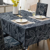 Premium Dining Table & Chair Cover Combo - Leafy Ash - Trendize