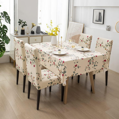 Premium Dining Table & Chair Cover Combo - Modish Beige - Trendize