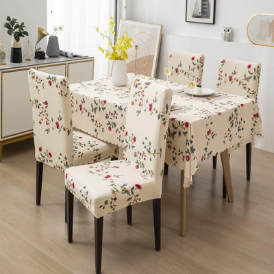 Premium Dining Table & Chair Cover Combo - Modish Beige - Trendize
