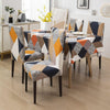Premium Dining Table & Chair Cover Combo - Prism Orange - Trendize