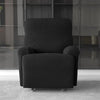 Premium Jacquard Recliner Sofa Cover : Black - Trendize